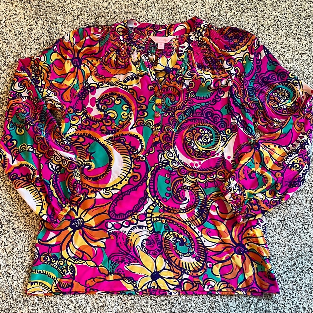 LILLY PULITZER ELSA SILK TOP